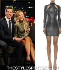 MISHA Tamika metallic mini dress
